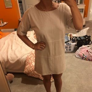 Zara Basic Collection suede dress in light beige